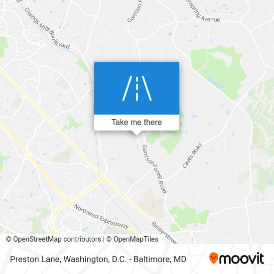 Preston Lane map