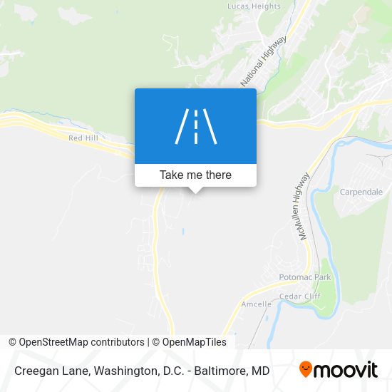 Creegan Lane map