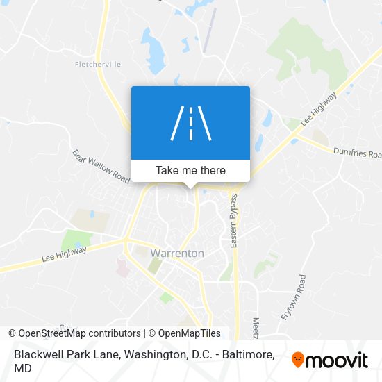 Blackwell Park Lane map