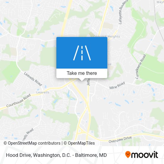 Hood Drive map