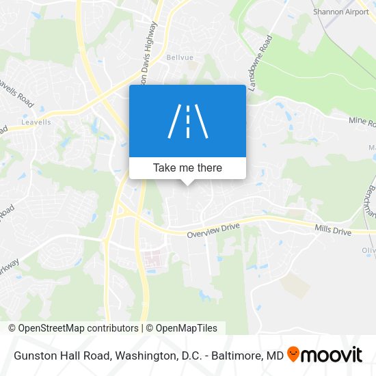 Gunston Hall Road map
