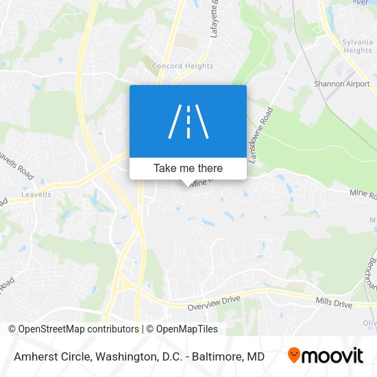 Mapa de Amherst Circle