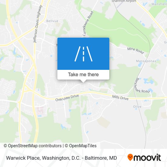 Warwick Place map