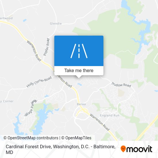 Cardinal Forest Drive map