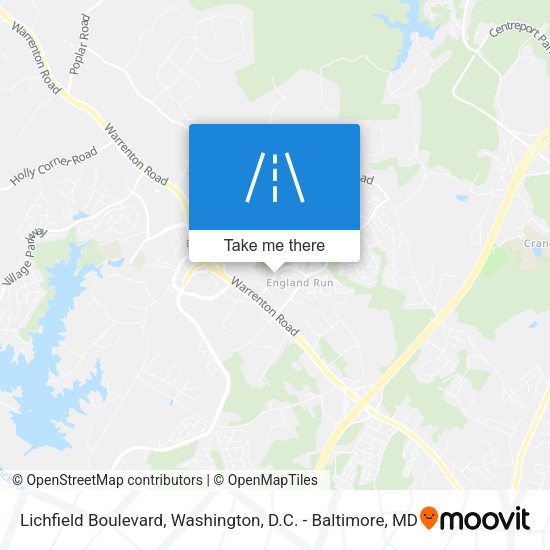Lichfield Boulevard map