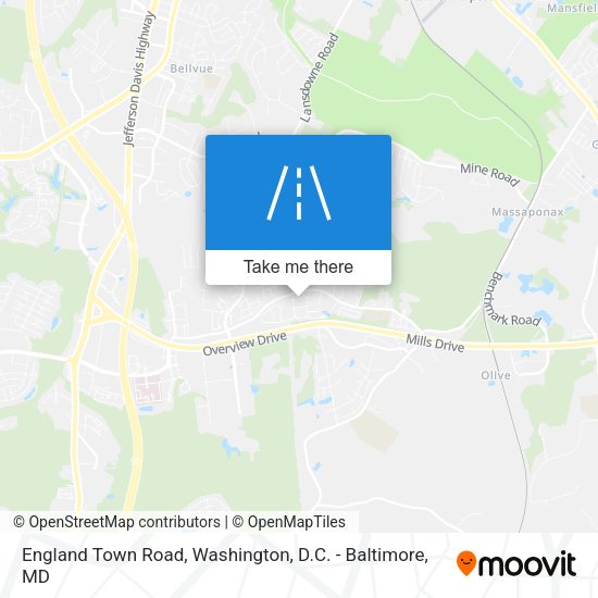 England Town Road map