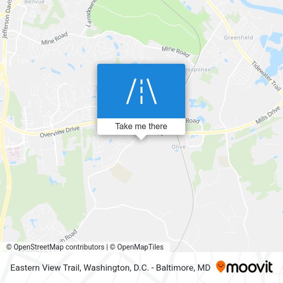 Eastern View Trail map