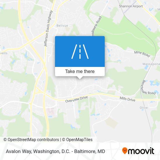 Avalon Way map
