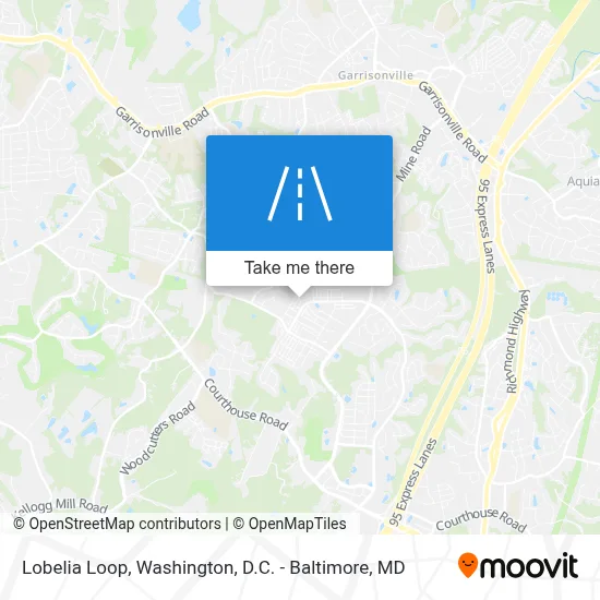 Lobelia Loop map