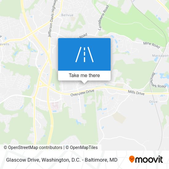 Mapa de Glascow Drive