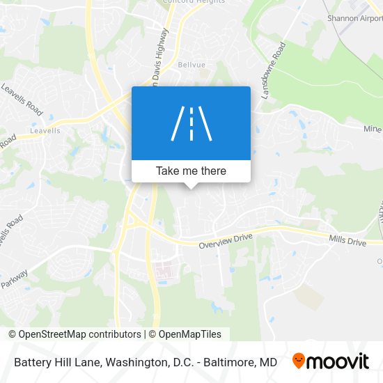Battery Hill Lane map