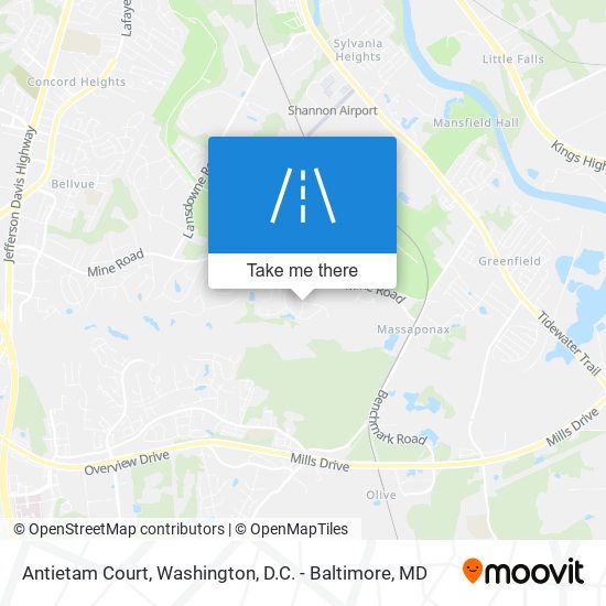 Mapa de Antietam Court