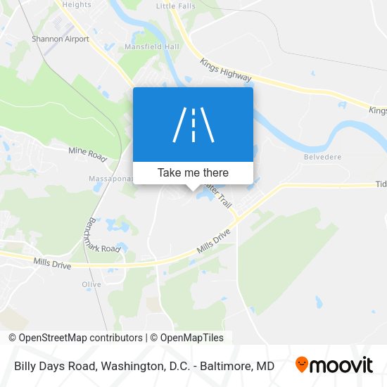 Mapa de Billy Days Road