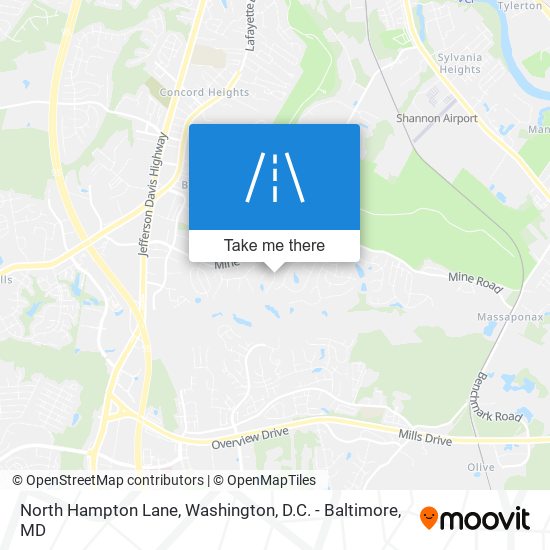 North Hampton Lane map