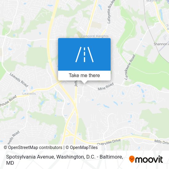Spotsylvania Avenue map