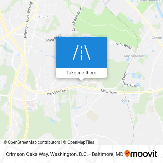 Crimson Oaks Way map