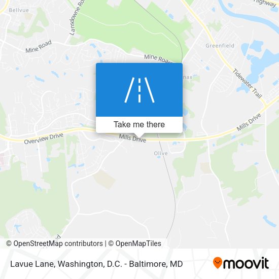 Lavue Lane map
