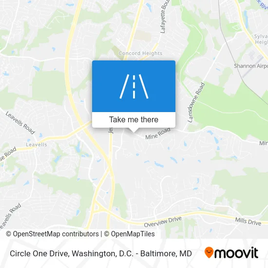 Circle One Drive map