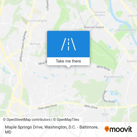 Maple Springs Drive map