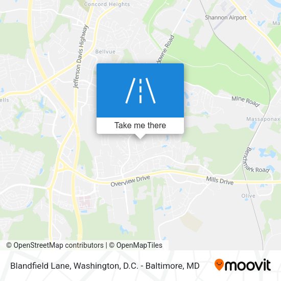 Blandfield Lane map