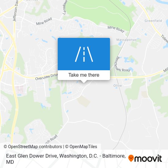 Mapa de East Glen Dower Drive