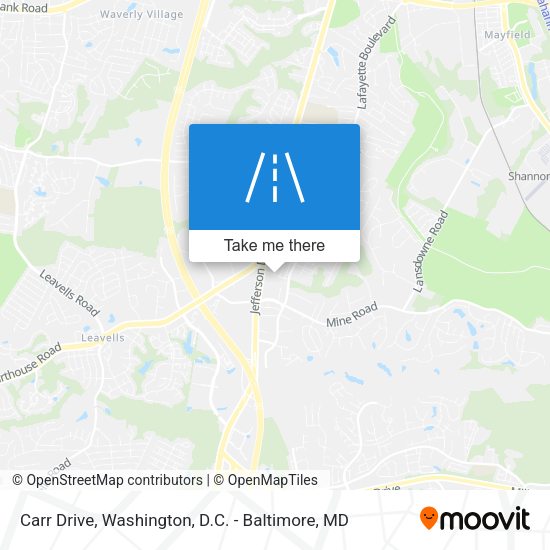 Carr Drive map