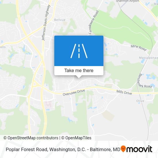 Poplar Forest Road map