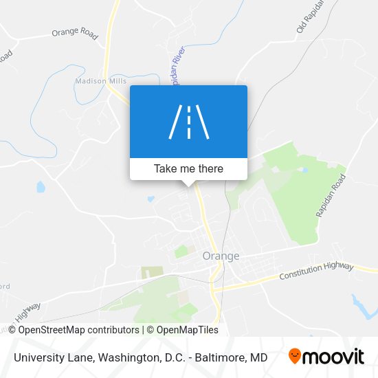 University Lane map