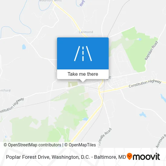 Poplar Forest Drive map