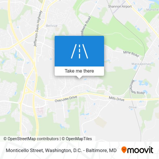 Monticello Street map