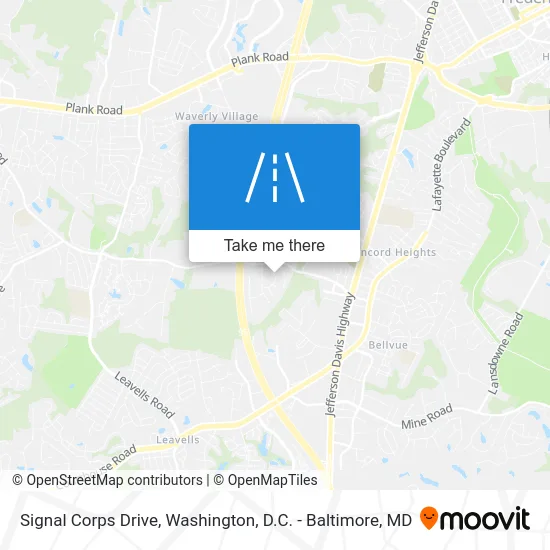 Signal Corps Drive map