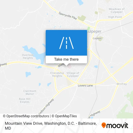 Mountain View Drive map