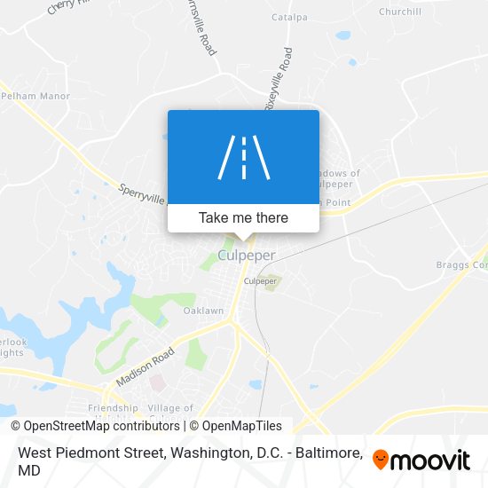 West Piedmont Street map