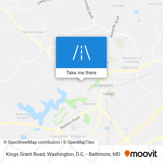 Kings Grant Road map