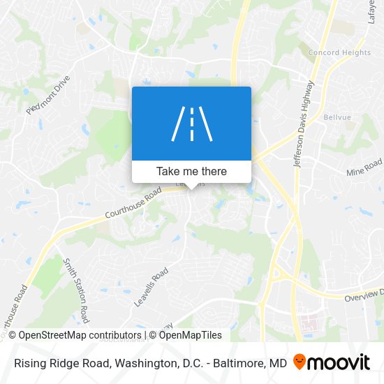 Rising Ridge Road map