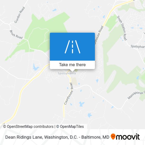 Dean Ridings Lane map