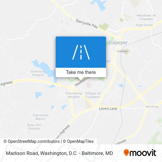 Madison Road map
