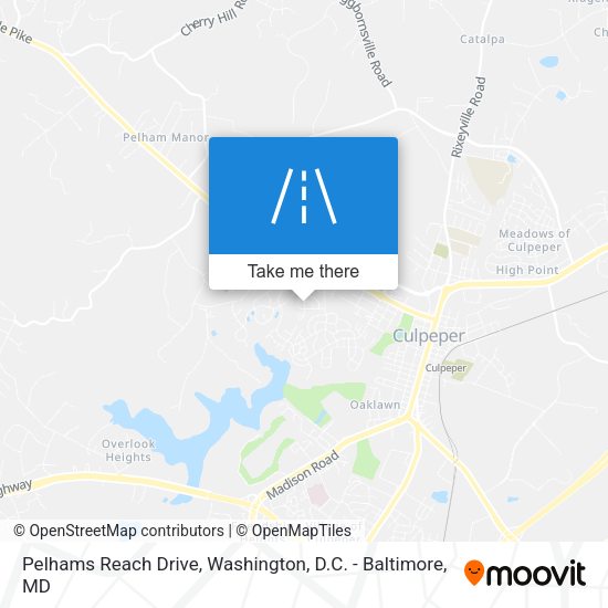 Pelhams Reach Drive map