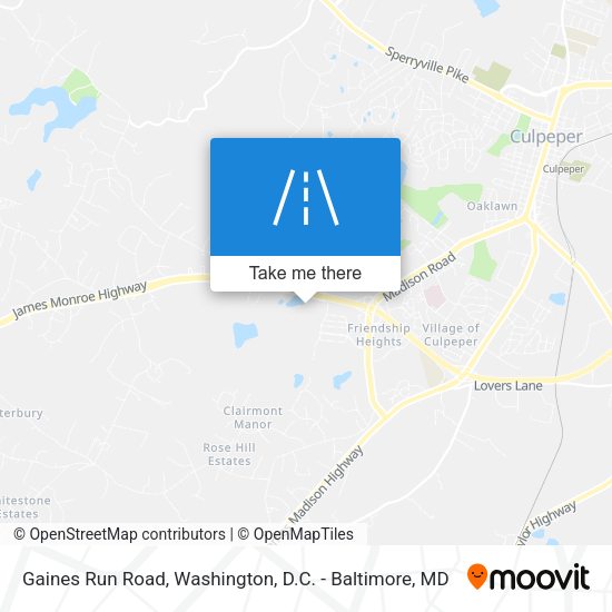 Mapa de Gaines Run Road