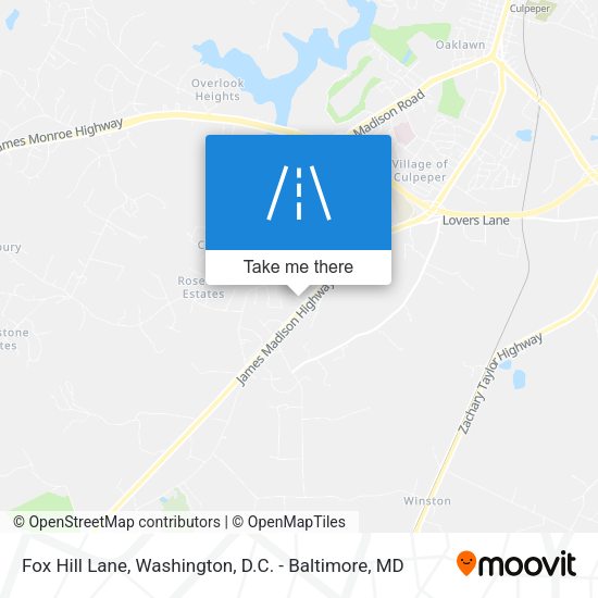 Mapa de Fox Hill Lane
