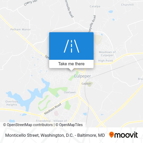 Monticello Street map