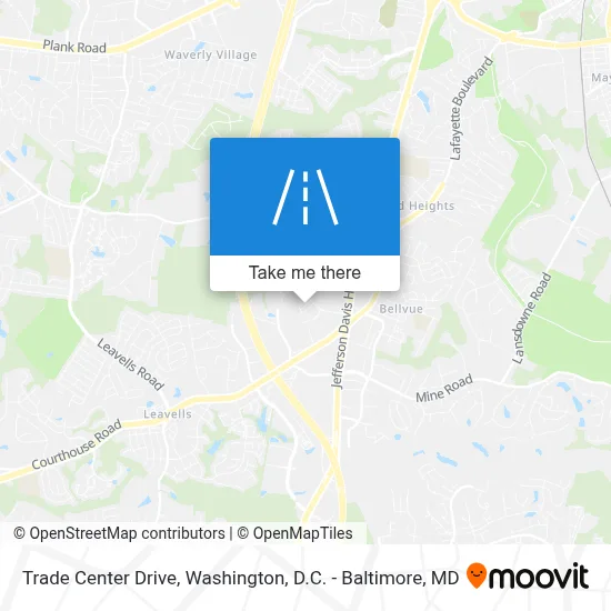 Trade Center Drive map