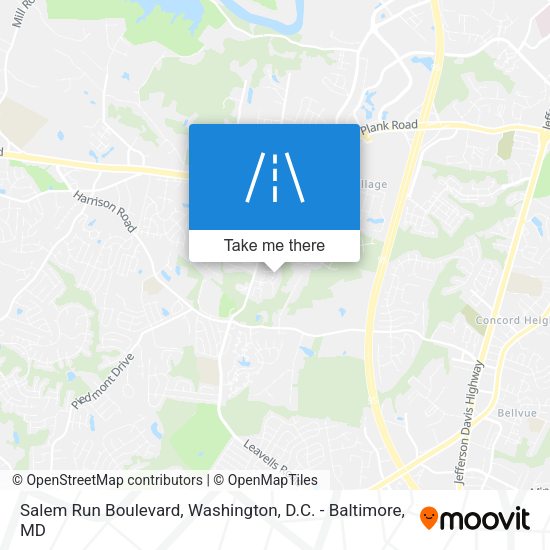 Salem Run Boulevard map