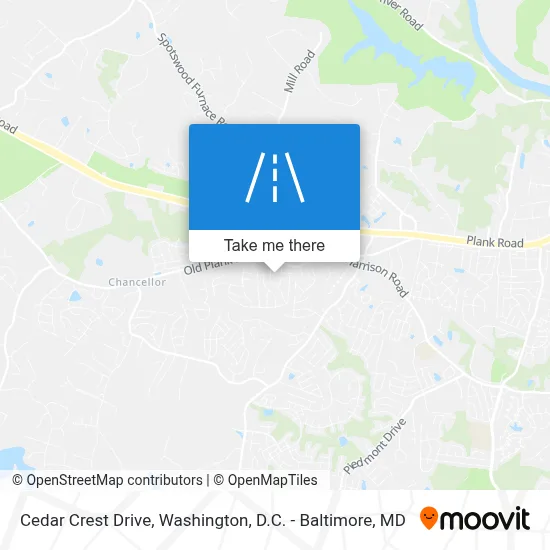 Cedar Crest Drive map