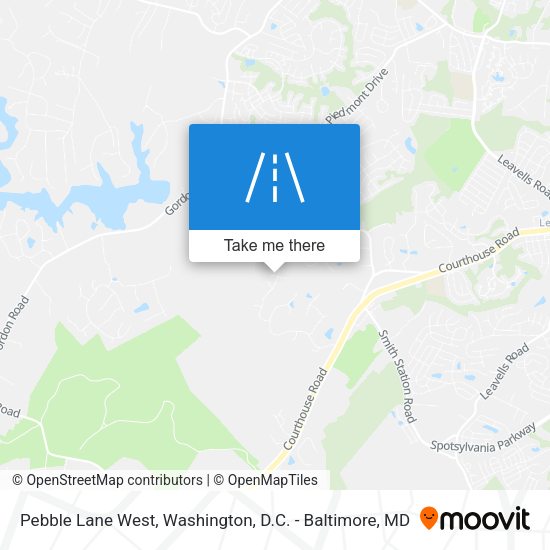 Pebble Lane West map