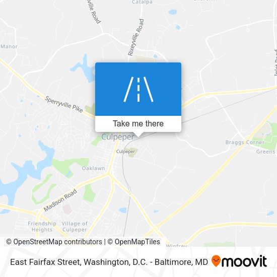East Fairfax Street map