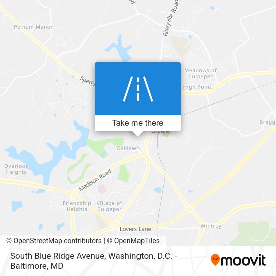 South Blue Ridge Avenue map