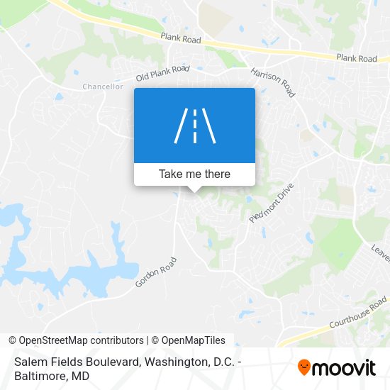 Salem Fields Boulevard map