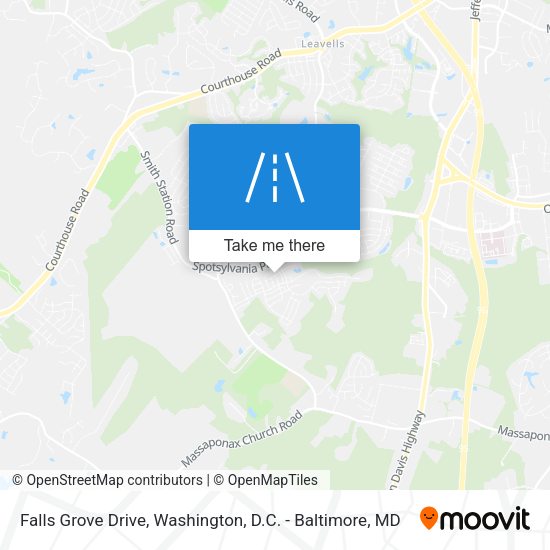 Falls Grove Drive map