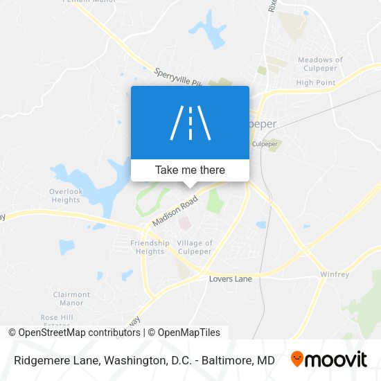 Ridgemere Lane map